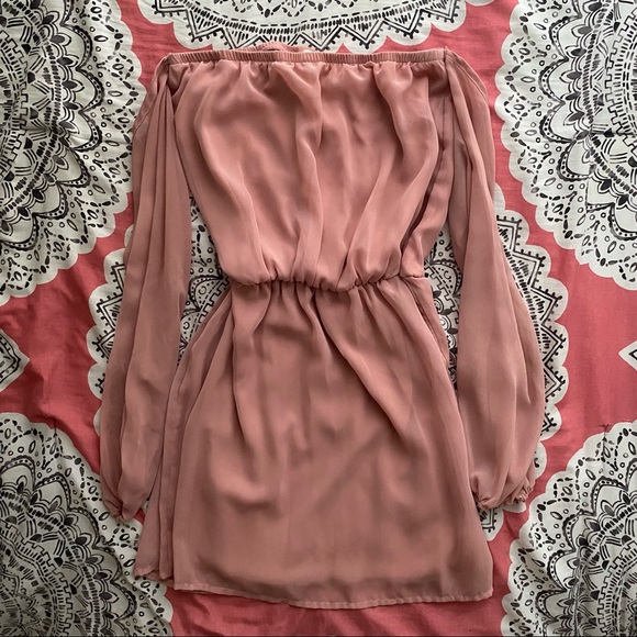 Tobi | Dresses | Dusty Rose Off The Shoulder Dress | Poshmark